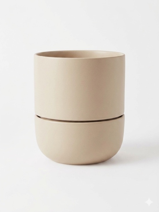 Nordstrom Other - FABLE Home Large Planter Coastal Cream Ceramic Pot + Tray New In Box
